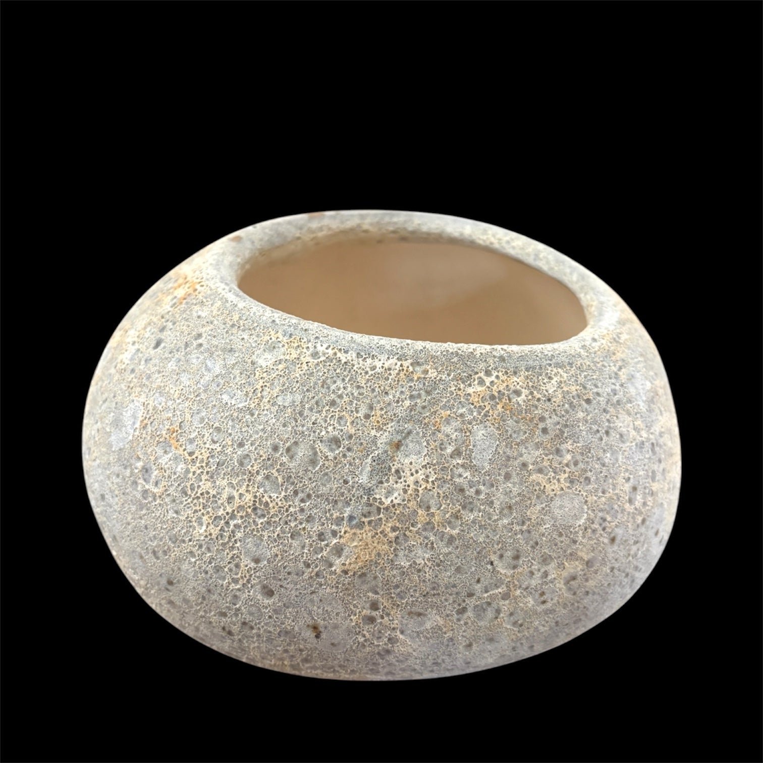 Moon Crater Textured Round Bonsai Pot – 7 Inch | Fantastic Pot Series